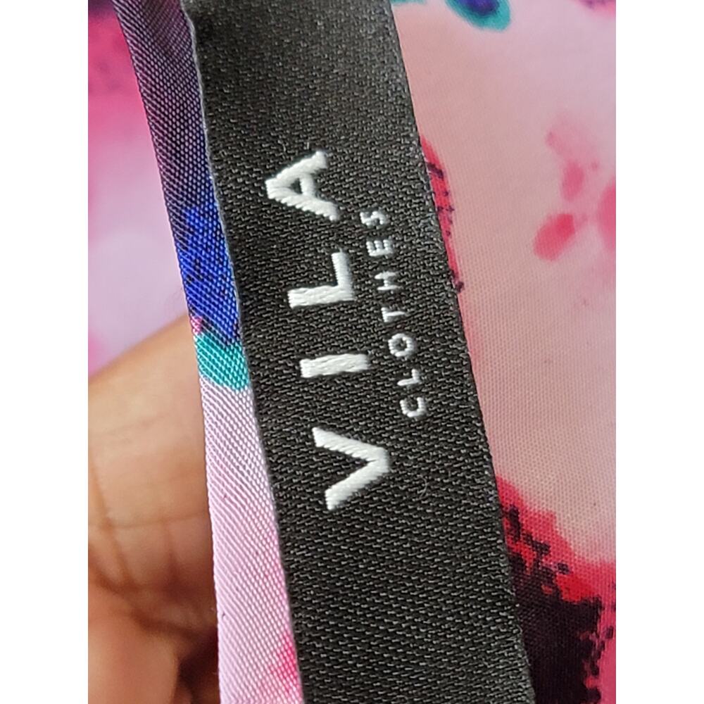 Vila Slip Dress Women's Size Small Purple Pink Abstract Sweetheart Casual Party - Picture 7 of 11